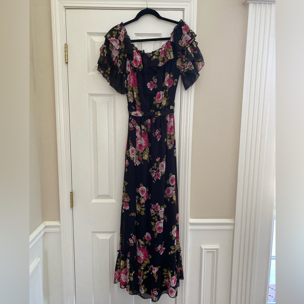 Wayf Floral Print Maxi Dress